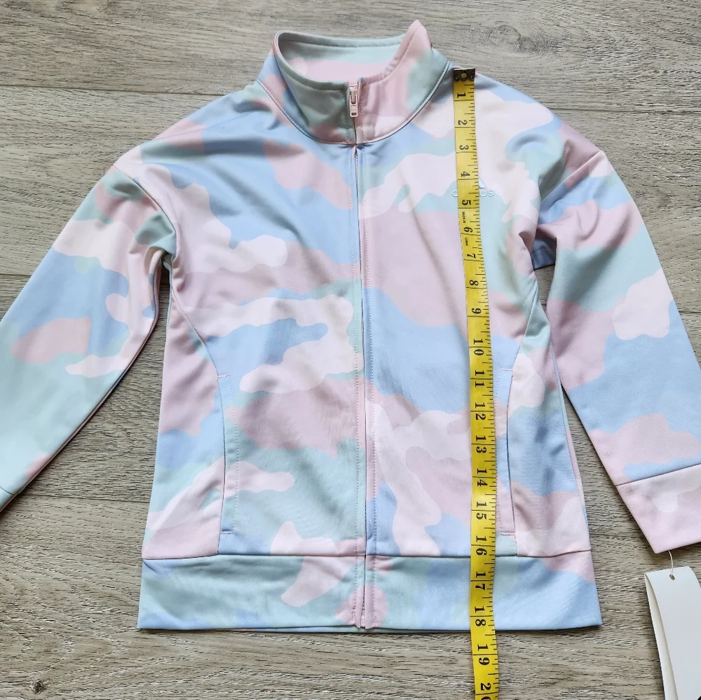 Adidas Kids Matching 2 Piece Matching Set Pink Blue Camo Jacket Leggings Girls 5